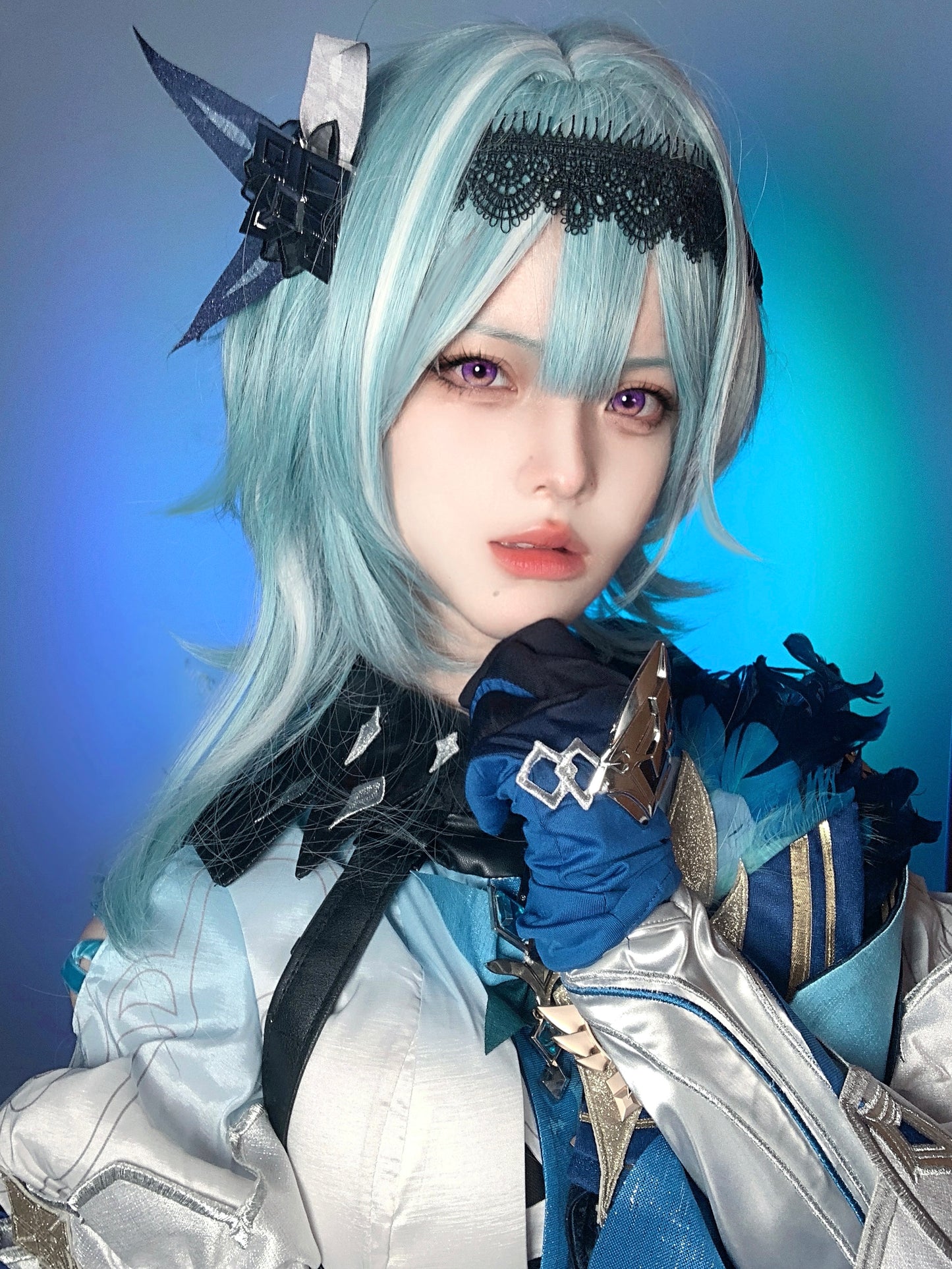 Genshin Impact Eula Wig Cosplay