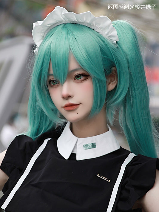 Vocaloid Miku Ponytails Wig Cosplay